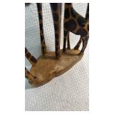 Hand-Carved Wooden Giraffe Figurine