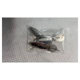 Three Small Metal Fishing Lures with Spinners