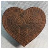 Decorative Heart-Shaped Metal Trinket Box