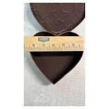 Decorative Heart-Shaped Metal Trinket Box