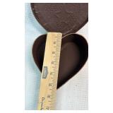 Decorative Heart-Shaped Metal Trinket Box