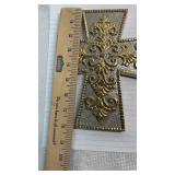 Decorative Gold and Silver Cross Wall Decor