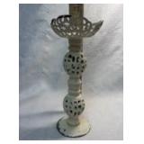 White Metal Candle Holder