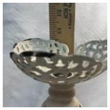 White Metal Candle Holder