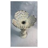 White Metal Candle Holder