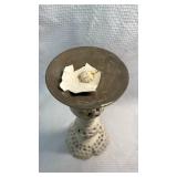 White Metal Candle Holder