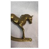 Brass Rocking Horse Figurine