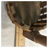 Wooden Folk Art Well Basket