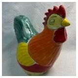 Hand-Painted Ceramic Rooster Bank