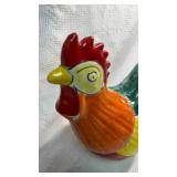 Hand-Painted Ceramic Rooster Bank