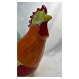 Hand-Painted Ceramic Rooster Bank