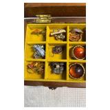 Wooden Two-Drawer Jewelry Box with Compartments