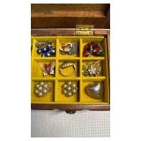Wooden Two-Drawer Jewelry Box with Compartments