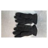 Winter Deer Black Fleece Gloves with Heatlok Technology (Medium)