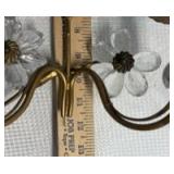 Imitation Crystal Flower Wall Sconce w/ Electric Lighting