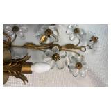 Imitation Crystal Flower Wall Sconce w/ Electric Lighting