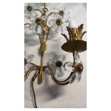 Imitation Crystal Flower Wall Sconce w/ Electric Lighting
