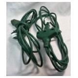 Green 3-outlet Extension Power Cord Lot of 2