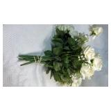 7-Piece White Rose Floral Bunches with Baby