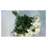 7-Piece White Rose Floral Bunches with Baby