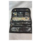 Floral Jewelry Travel Organizer with Pastel Bead Collection