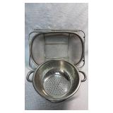 2-Piece Stainless Steel Mesh Food Strainer with Handles