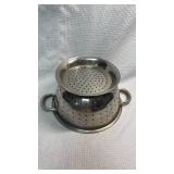 2-Piece Stainless Steel Mesh Food Strainer with Handles