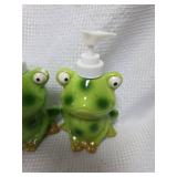 Ceramic Frog Soap Dispenser Set