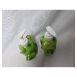 Ceramic Frog Soap Dispenser Set