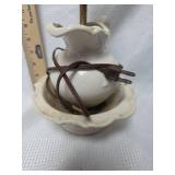 White Ceramic Pitcher Table Lamp