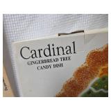 Cardinal Gingerbread Tree Candy Dish