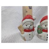Ceramic Snowman Salt and Pepper Shakers