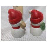 Ceramic Snowman Salt and Pepper Shakers