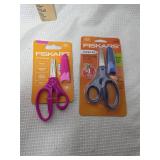 Lot of 2 Fiskars 5-inch Kids Safety Scissors