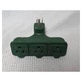 Green Triple Outlet Power Adapter