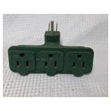 Green Triple Outlet Power Adapter