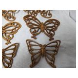 Decorative Plastic Butterfly Wall Hangings Set of 6