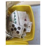 Button Collection in Yellow Case