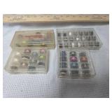 Sewing Machine Bobbins with Storage Cases