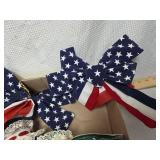 Christmas Ornament Collection with American Flag Ribbon