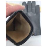 Black warm Gloves with Decorative Stitching