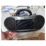 Naxa NDL-256 7-inch Bluetooth DVD Boombox, appears in near New condition