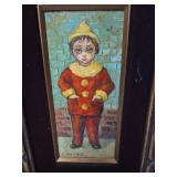 L. Duchamp Signed Figure in Red oil painting
