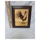 Framed Roosterl Painting