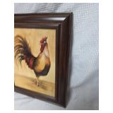 Framed Roosterl Painting