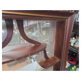 Wood Wall Display Shelf with Mirror Back