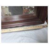 Wood Wall Display Shelf with Mirror Back