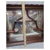 Wood Wall Display Shelf with Mirror Back