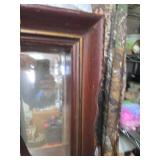 Wood Wall Display Shelf with Mirror Back