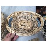 Natural Woven Willow Storage Baskets lot